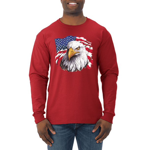 USA Flag Men's T-Shirt  American Icon Balg Eagle Stars & Stripes Patriotic Pride
